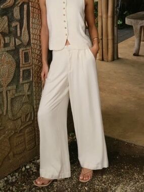 z supply white overlook pant size S